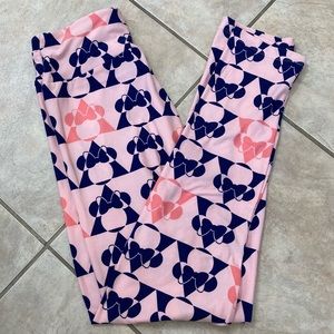 🐭 Disney Lularoe OS Leggings - Minnie Triangles